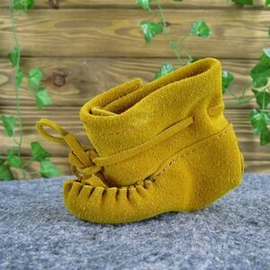 Poo Poo Boys Moccasin Sz T 3 Medium Brown Suede Lace Up